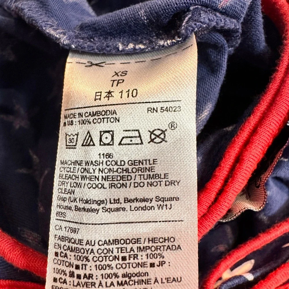 Gap Kids Romper Patriotic Stars Sleeveless Jumpsuit Blue Red XSmall‎ XS